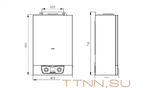 Настенный газовый котел MIZUDO M24ТH OpenTherm Настенный газовый котел MIZUDO M24ТH OpenTherm
