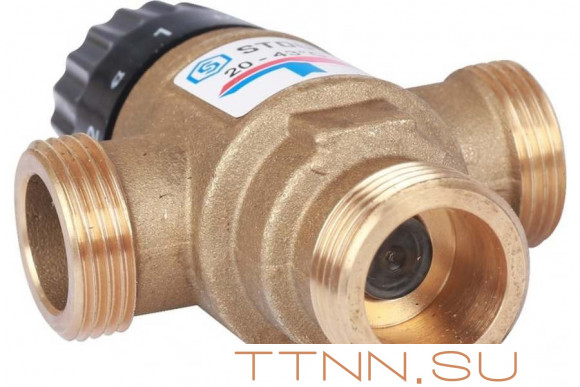 Смесительный клапан STOUT 3/4 НР 20-43°С KV 1,6 м3/ч Смесительный клапан STOUT 3/4 НР 20-43°С KV 1,6 м3/ч