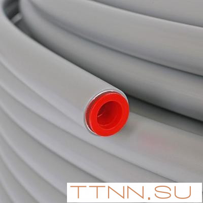 Труба стабильная из сшитого полиэтилена 16 мм STOUT PE-Xc/Al/PE-Xc 16x2,6 (бухта 100 м) серая