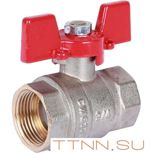 Шаровой кран 3/4" ВН/ВН, ручка бабочка ROMMER RBV-0003-0110220