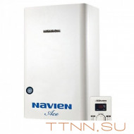 Настенный газовый котел Navien Deluxe ATMO - 13A White двухконтурный, открытая камера