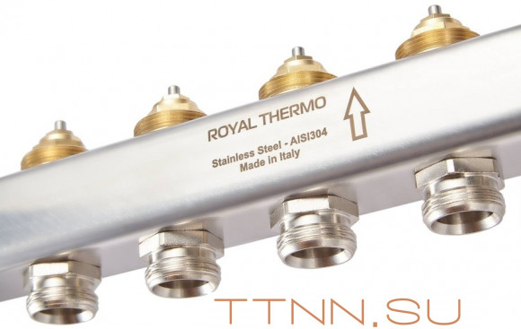 Для отопления Royal Thermo 1" ВР-3/4" НР, 11 выходов, нерж. (RTE 51.111) Для отопления Royal Thermo 1" ВР-3/4" НР, 11 выходов, нерж. (RTE 51.111)