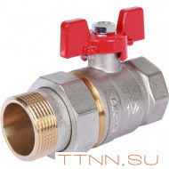 Шаровой кран с американкой 1 1/4" ВН/НР, ручка бабочка ROMMER RBV-0005-0510232