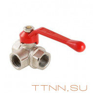 Кран шаровый трехходовой Valtec 1/2 VT.360 Кран шаровый трехходовой Valtec 1/2 VT.360