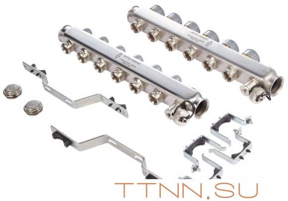 Для отопления Royal Thermo 1" ВР-3/4" НР, 6 выходов, нерж. (RTE 51.106) Для отопления Royal Thermo 1" ВР-3/4" НР, 6 выходов, нерж. (RTE 51.106)