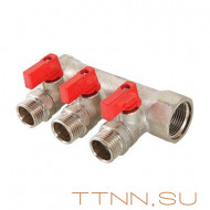 Коллектор с отсекающими кранами Valtec 1*2*1/2 VT.580 Коллектор с отсекающими кранами Valtec 1*2*1/2 VT.580