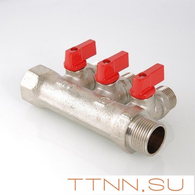 Коллектор с отсекающими кранами Valtec 3/4*2*1/2 VT.580