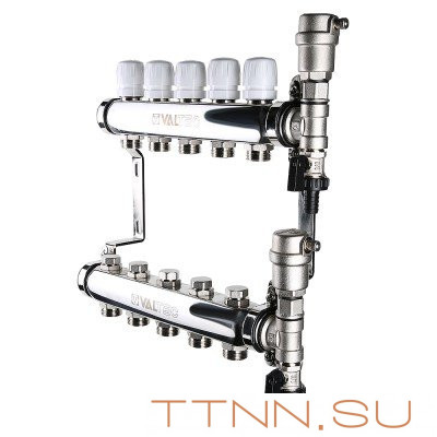 Коллекторный блок Valtec VTc.588.EMNX.0605 1", 5 x 3/4" евроконус