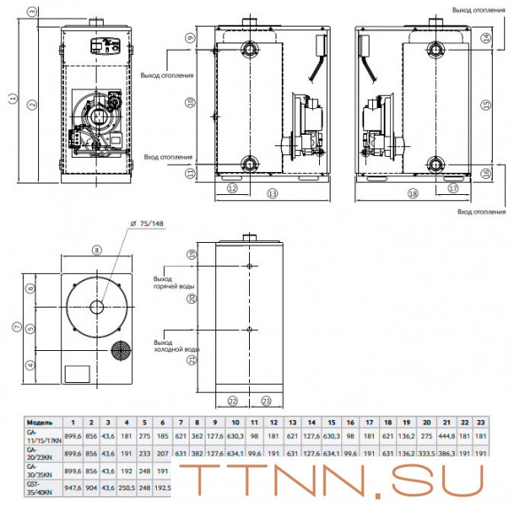 Напольный газовый котел Navien GA-35KN Напольный газовый котел Navien GA-35KN