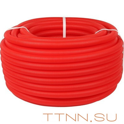 Защита труб диаметром 25-32 мм 30 метров STOUT Труба гофрированная ПНД 40 мм (бухта 30м) красная Защита труб диаметром 25-32 мм 30 метров STOUT Труба гофрированная ПНД 40 мм (бухта 30м) красная