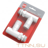 Набор вентелей Royal Thermo PIANO, УГЛОВОЙ, (2 шт) белый Набор вентелей Royal Thermo PIANO, УГЛОВОЙ, (2 шт) белый