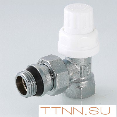 Клапан термостатический для радиатора угловой с дополнительным уплотнением Valtec 1/2" VT.031.NR.04