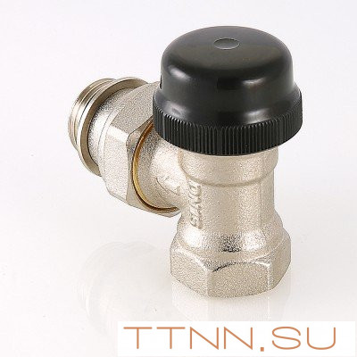 Клапан термостатический для радиатора угловой с преднастройкой Valtec 3/4 VT.037.N.05