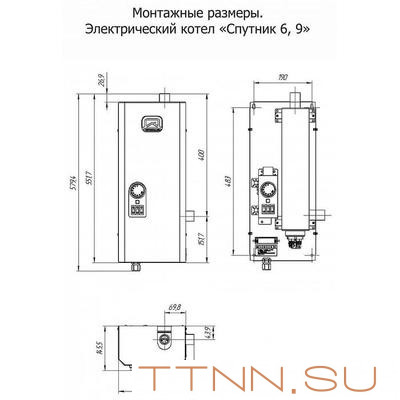 Электрический котел Теплодар СПУТНИК электро 9 белый Электрический котел Теплодар СПУТНИК электро 9 белый