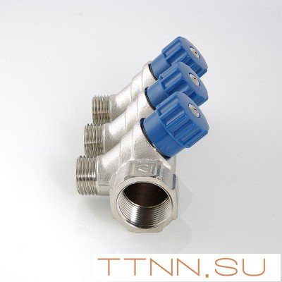 Коллектор с регулировочными вентилями и наружной резьбой Valtec 3/4*4*1/2 VT.560.N
