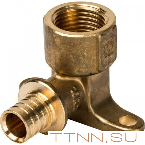 Угольник настенный с креплением 25xRp 3/4" для труб из сшитого полиэтилена