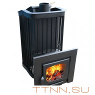 Печь Варвара Терма "Каменка" Мини с контуром, укороченная топка, панорамная дверь Печь Варвара Терма "Каменка" Мини с контуром, укороченная топка, панорамная дверь