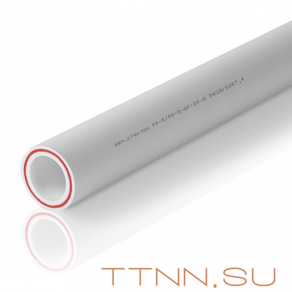 Труба полипропиленовая армированная стекловолокном Акватек 32x4.4 PN20 PP-FIBER