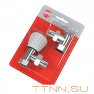 Набор ручной регулировки Royal Thermo угловой 1/2” (никель) Набор ручной регулировки Royal Thermo угловой 1/2” (никель)