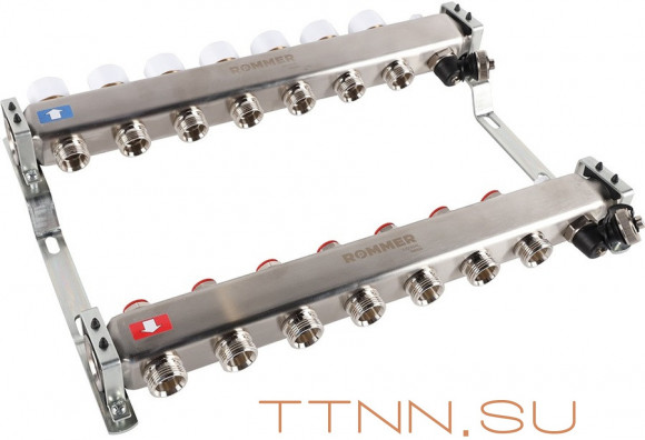 Для отопления Rommer 1"/3/4"x7 с запорными клапанами (RMS-3201-000007) Для отопления Rommer 1"/3/4"x7 с запорными клапанами (RMS-3201-000007)