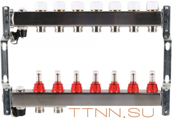 Для отопления Rommer 1"/3/4"x7 с расходомерами (RMS-1201-000007)