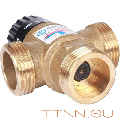 Смесительный клапан STOUT 1 НР 35-60°С KV 2,5 м3/ч Смесительный клапан STOUT 1 НР 35-60°С KV 2,5 м3/ч