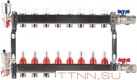 Для отопления Rommer 1"/3/4"x8 с расходомерами (RMS-1210-000008) Для отопления Rommer 1"/3/4"x8 с расходомерами (RMS-1210-000008)