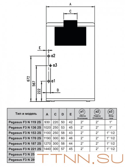 Напольный газовый котел Ferroli PEGASUS F3 N 255 2S (0E2LGAWA)